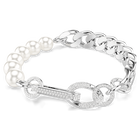 swarovski dextera bracelet crystal pearl mixed links white rhodium plated