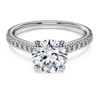 Eternity solitaire ring, Laboratory grown diamonds 1.7 ct tw, Round cut, 18K white gold