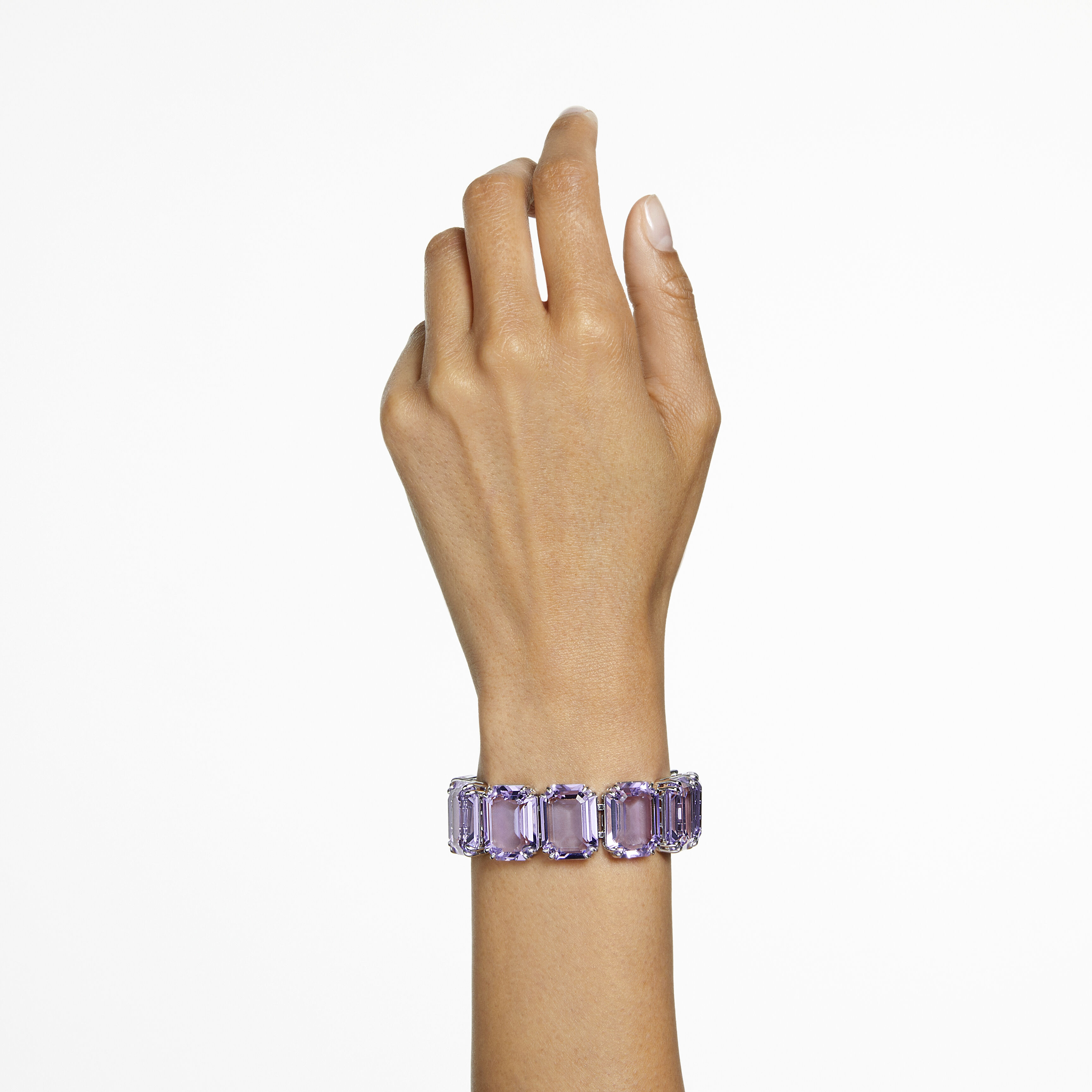Buy Swarovski Millenia bracelet, Octagon cut, Purple, Rhodium plated