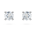 Eternity stud earrings, Laboratory grown diamonds 0.5 ct tw, 18K white gold