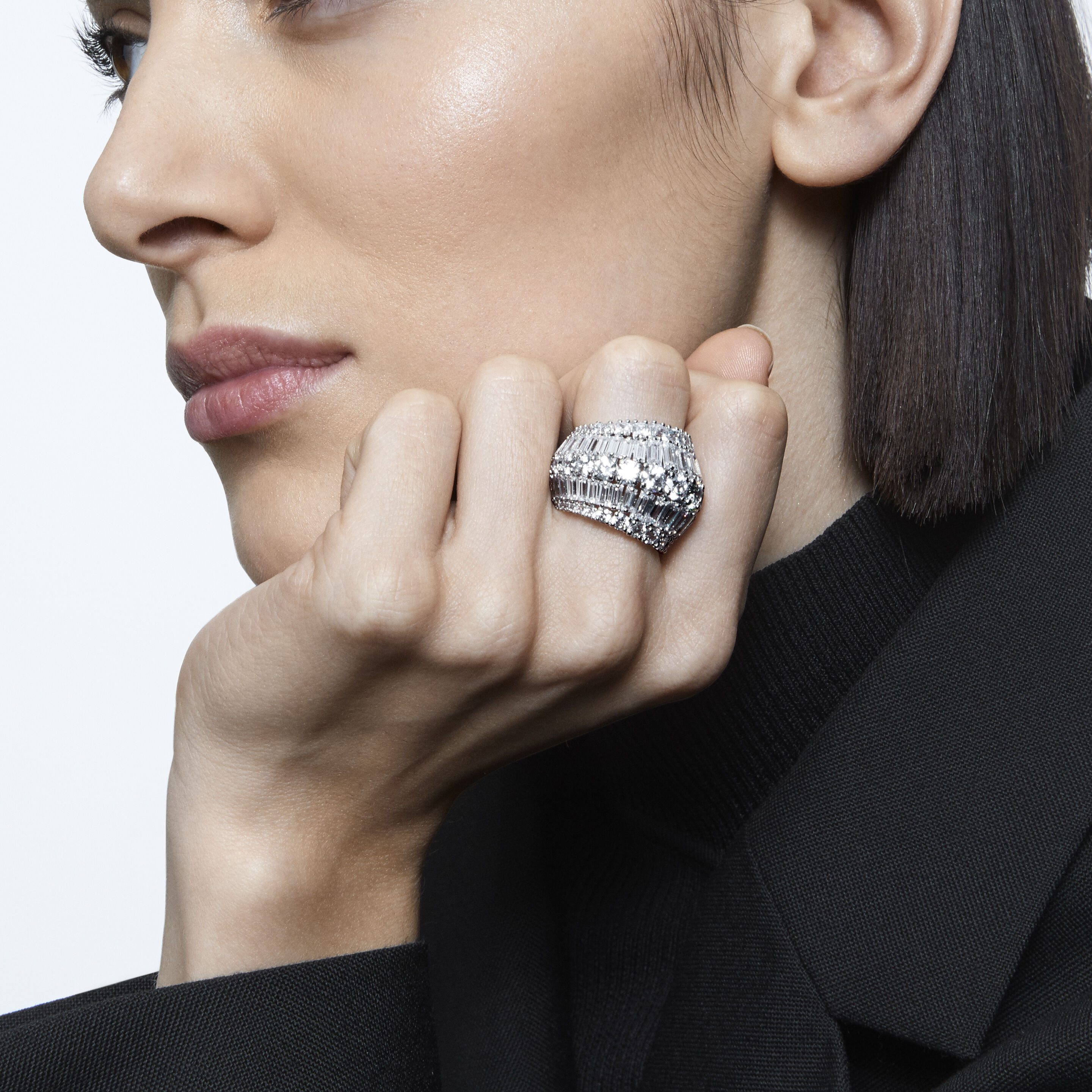 Pitched Lab Diamond Ring | Fiona Diamonds