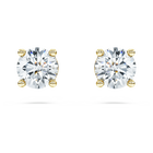 Eternity stud earrings, Laboratory grown diamonds 1 ct tw, 18K yellow gold