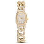 Dextera Chain watch, Swiss Made, Crystal bracelet, Gold tone, Gold-tone finish