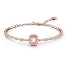 Millenia bangle, Octagon cut, Pavé, Pink, Rose gold-tone plated