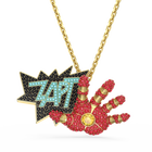 Iron Man pendant, Multicolored, Gold-tone plated