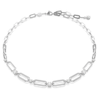 Constella necklace, White, Rhodium plated