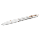 Crystalline Lustre ballpoint pen, White, Rose gold-tone plated