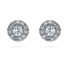 Eternity stud earrings, Laboratory grown diamonds 0.45 ct tw, Sterling silver