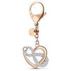 swarovski infinite bag charm infinity and heart white mixed metal finish