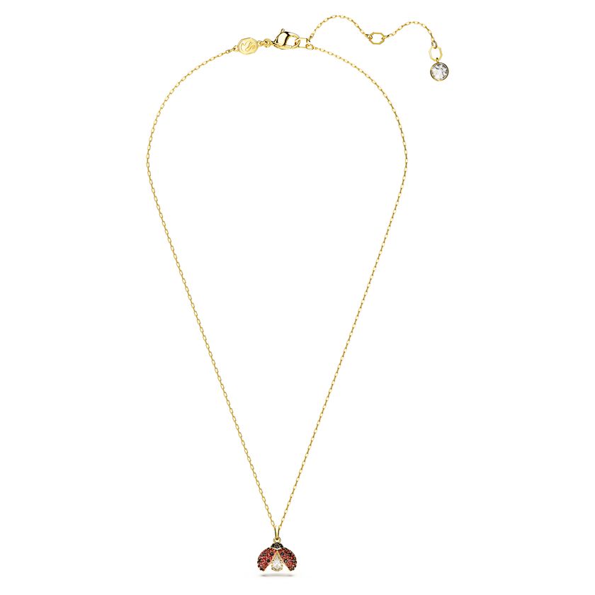 Buy Swarovski Idyllia pendant, Ladybug, Red, Gold-tone plated