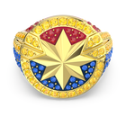 Captain Marvel ring, Multicolored, Gold-tone plated