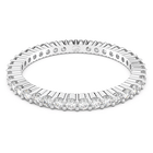 Matrix Vittore ring, Round cut, White, Silver-tone finish