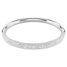 Sublima bangle, Snow pavé, White, Rhodium plated