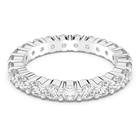 Matrix Vittore ring, Round cut, White, Rhodium plated