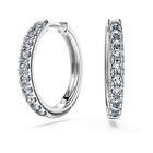 Eternity hoop earrings, Laboratory grown diamonds 0.5 ct tw, 18K white gold