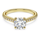 Eternity solitaire ring, Laboratory grown diamonds 1.2 ct tw, Round cut, 18K yellow gold