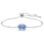 Una Angelic bracelet, Oval cut, Blue, Rhodium plated