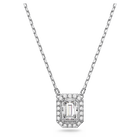 swarovski una necklace octagon cut white rhodium plated