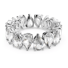 Matrix Vittore ring, Drop cut, White, Rhodium plated