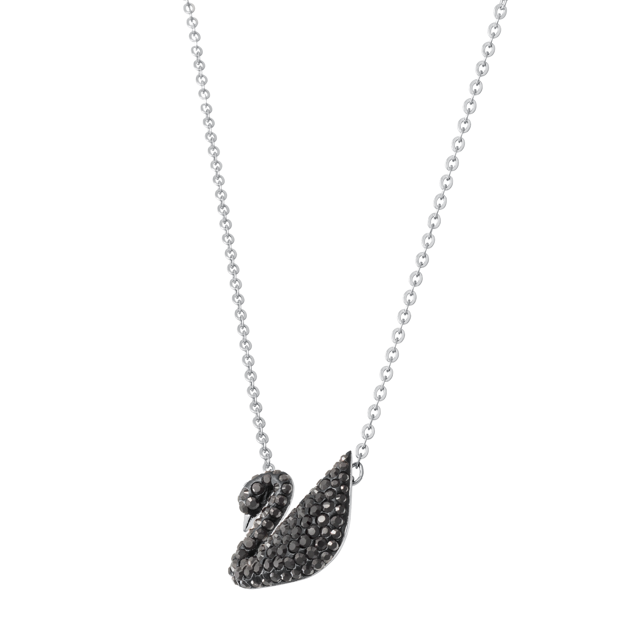 Buy Swarovski Iconic Swan Pendant, Black, Rhodium Plated In Dubai, Abu ...