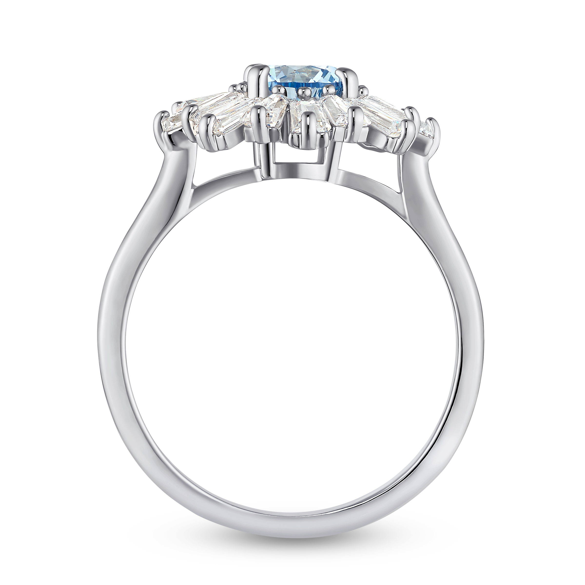 Buy Swarovski Sunshine Ring, Blue, Rhodium plated in Dubai, Abu Dhabi ...