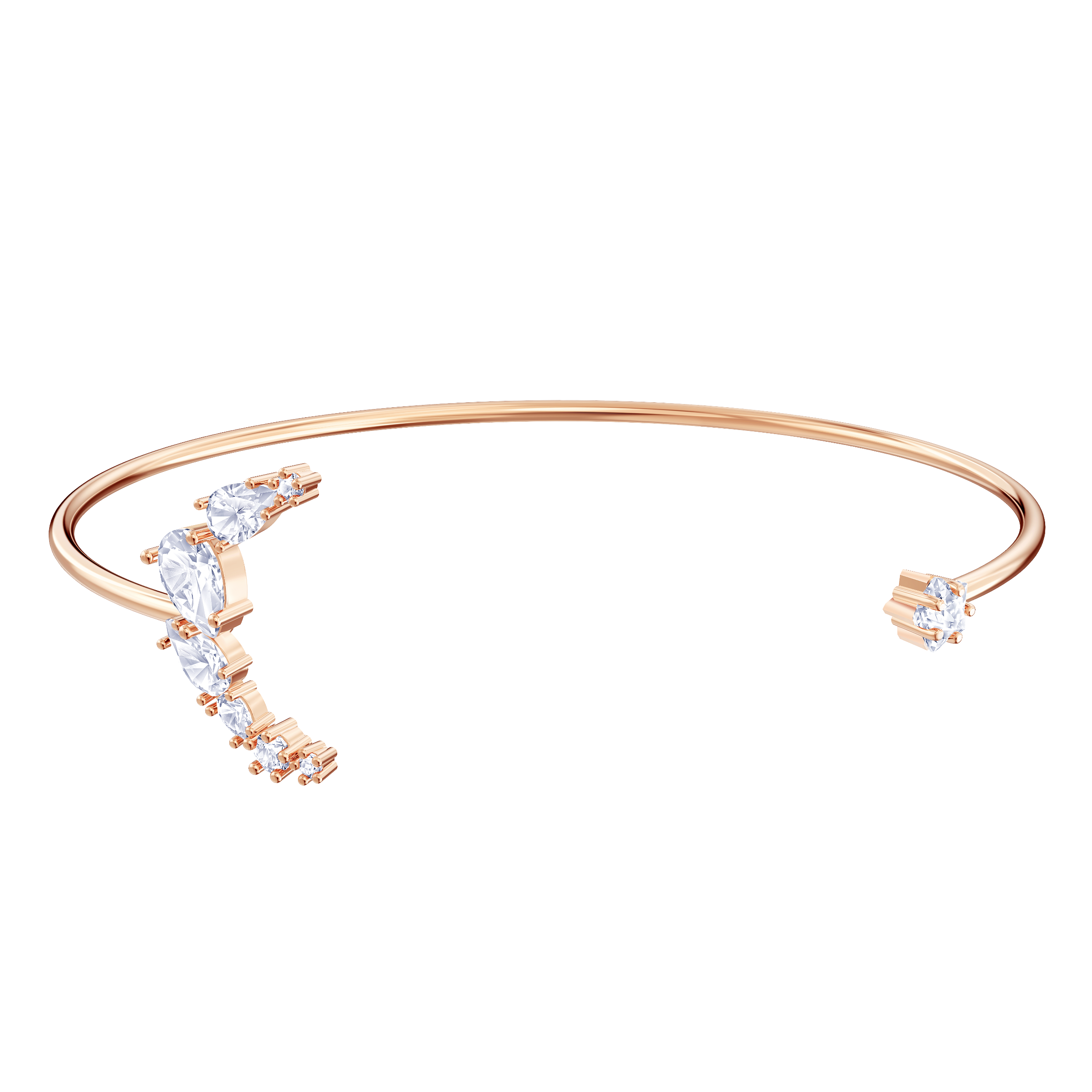 Buy Swarovski Penélope Cruz Moonsun Cuff, White, Rose gold plating in ...