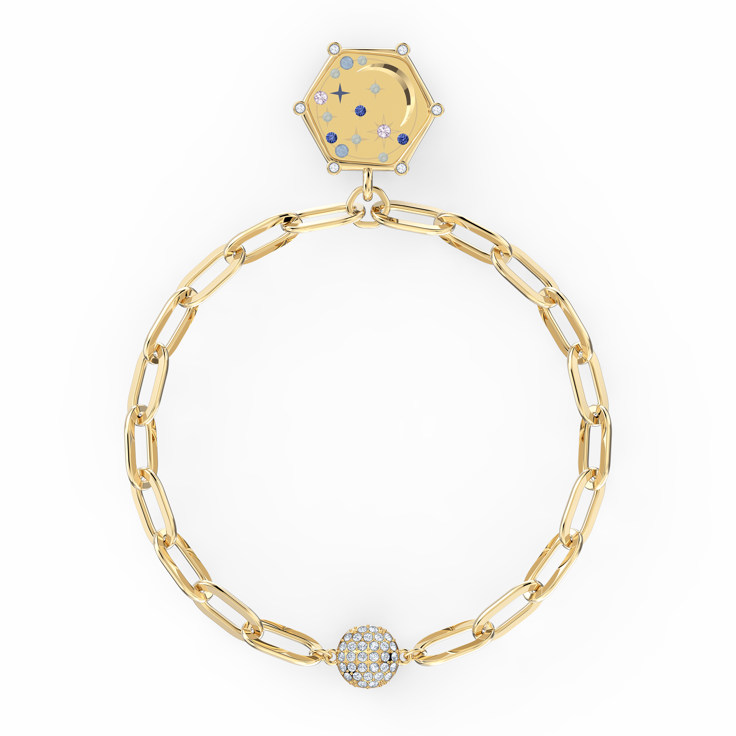 Buy Swarovski The Elements Moon Bracelet Blue Gold Tone Plated In Dubai Abu Dhabi Uae 5572650